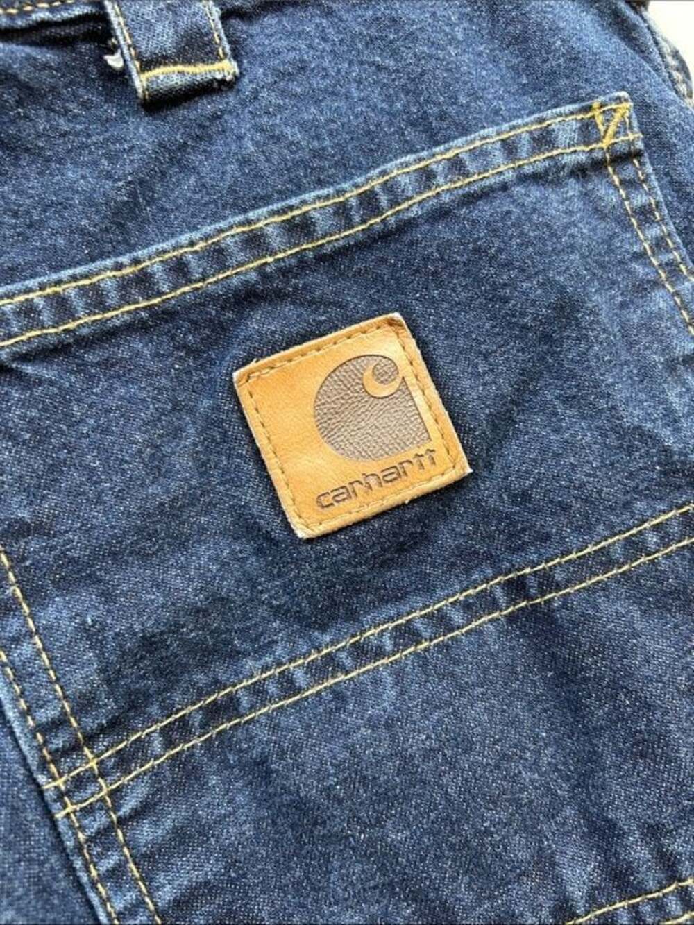 Carhartt Men's Dark Blue Denim Carpenter Shorts - Picture 6 of 7